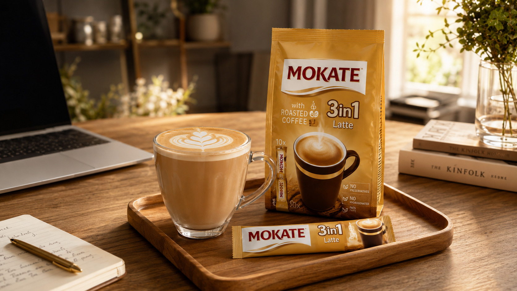 Specialty instant coffee a latte mix v moderním stylu pro pohodlný prémiový kávový zážitek